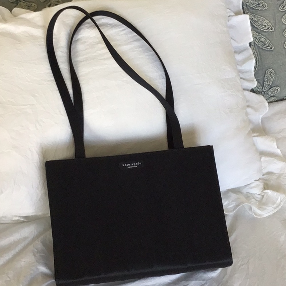 Kate Spade New York Sam Icon nylon tote bag in black. - Picture 5 of 16